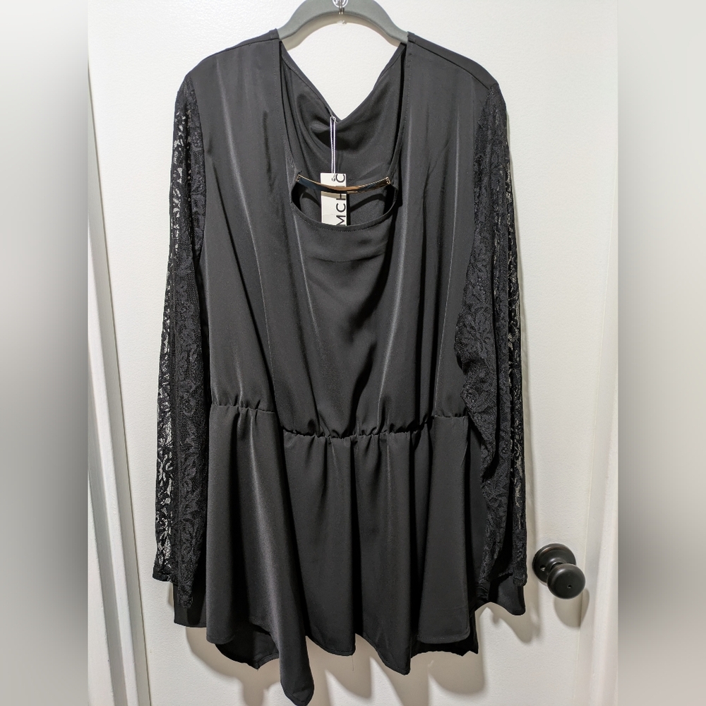 BloomChic Black Dress with Elegant Design